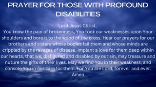 Prayer For Those with Profound Disabilities
