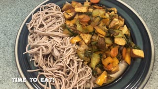 Sweet & Spicy Vegetables & Tofu w/Buckwheat Noodles (Plant Based, Vegan)