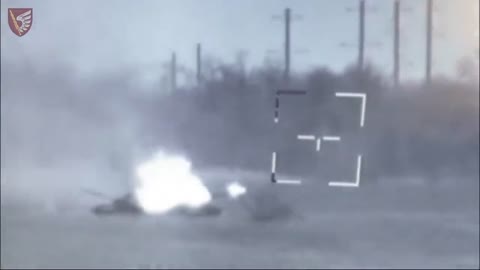 The Ukrainian Stugna missile defense system destroyed a Russian tank.