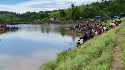 During Fishing Competition, The Scotland of east , Meghalaya