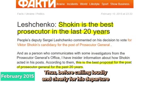 Viktor Shokin, Prosecutor Biden Had Fired in Exchange for $10,000,000, Tells His Side of Story