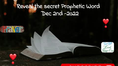 Reveal the Secret- Prophetic Word 12-2-2022- #propheticword