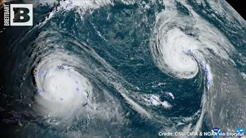 MAKE IT DOUBLE! Satellite Image Shows TWO HURRICANES in the Atlantic