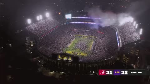 LSU fans storm the field after beating Alabama in overtime _ ESPN College Football