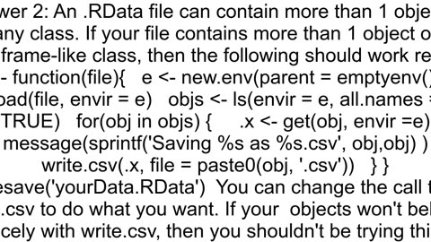 How to convert Rdata format into text file format