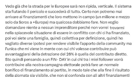 🔴 Post su "X" del Sen. Claudio Borghi sul FIN-DAY (dettagli nei link in descrizione).