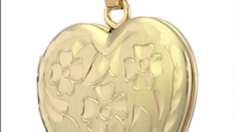Gold locket design | Holds two pictures & includes 18" gold-filled chain with lobster claw clasp
