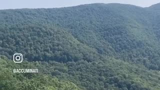 Virginia highway overlook of the Shenandoah mountains