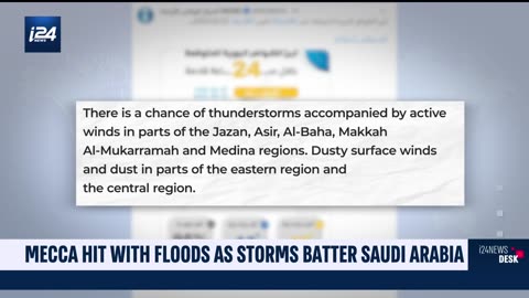 Extreme weather batters Saudi Arabia's holy Mecca