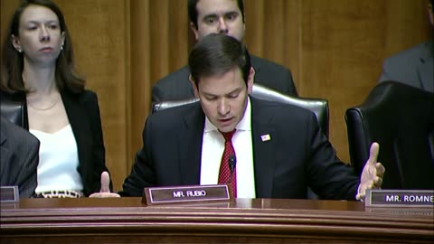 Senator Rubio questions witnesses at a Senate Foreign Relations Committee Hearing on Ukraine funding