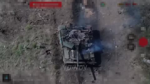 FPV Attacks a Ukrainian Tank Near Konstantinovka