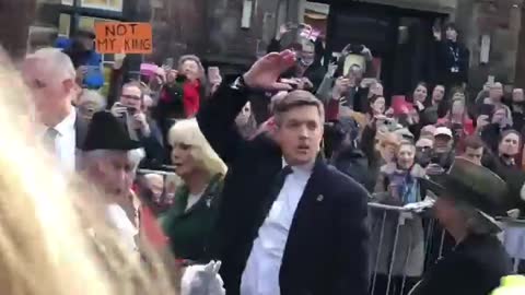 Crazed Protestor Throws Eggs At King Charles