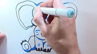 How To DRAW an ELEPHANT EASY | Elephant Drawing Easy for Beginners