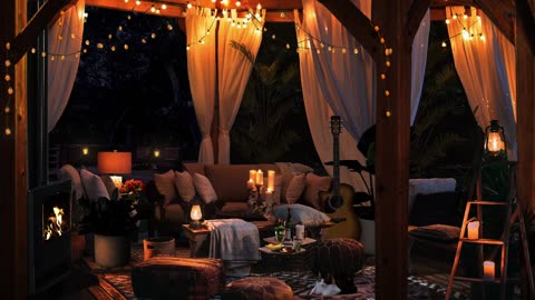 Back Porch Vibes with Fireplace