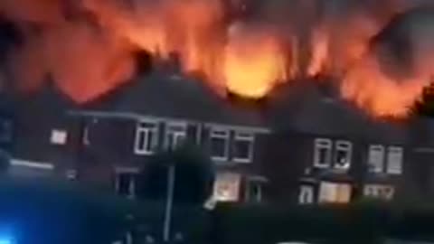 JUST IN - Hessle, UK as massive fire and explosion in plastic factory cause evacuations