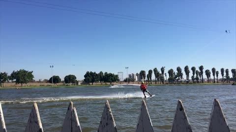 Men Water Skiing