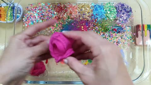 Rainbow NUTELLA Slime Mixing Random Into Slime! Satisfying Slime Video ASMR