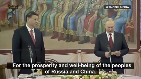 Putin raises a toast to health of Xi and Chinese delegation,