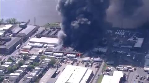 3 alarm warehouse fire in the 5100 block of Darkrun Lane in the Wissinoming section Philadelphia