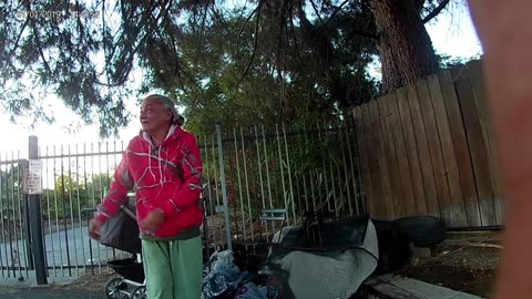 Fire Dept Floods Crying Homeless Lady's Camp