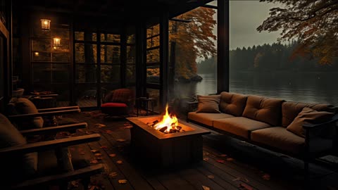 Cozy Camping Ambience ♥️ With Cracking Campfire 🔥 #cozyfireplace #campfiresound