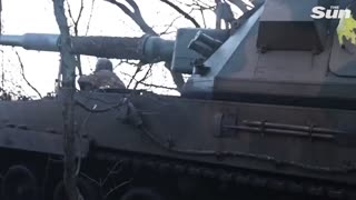Ukrainian troops show inside "Krab" self-propelled gun-howitzer as it fights Russian forces