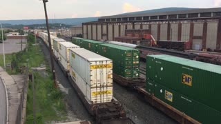 Double Barrel Norfolk Southern Action in Downtown Altoona