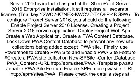 SharePoint 2016 PWA site not working