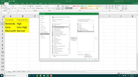 MS Excel Tutorial - Lesson 2 - Quick Access Toolbar