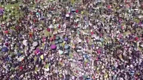 Massive Anti Vaccine Mandate Protest in Australia Outside Parliament House