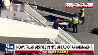 Trump has stepped off the plane in NYC