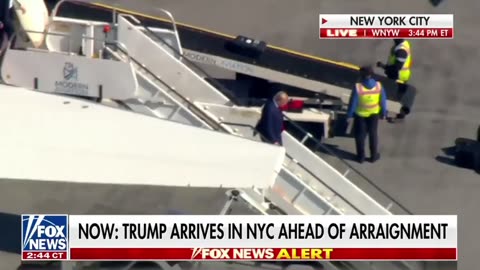 Trump has stepped off the plane in NYC