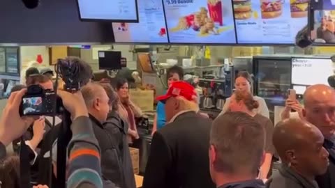 Trump stops at the East Palestine McDonalds