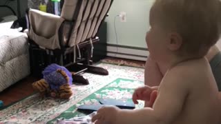 Cute Baby Girl Gets Super Excited For Her Bottle