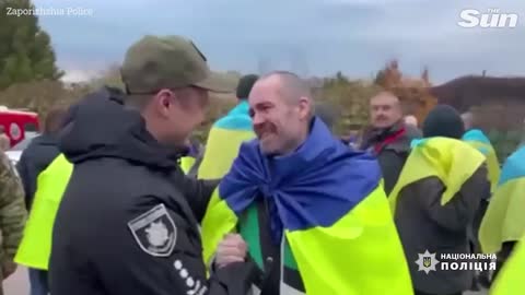 Ukrainian officer is welcomed home after 8 months in Russian captivity