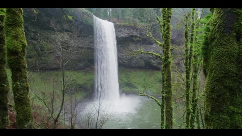 natural beautiful waterfall