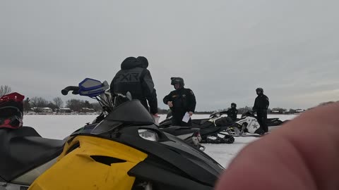 Getting pulled over on a snowmobile