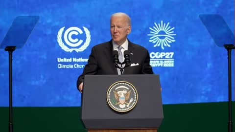 Biden delivers remarks at COP27 summit