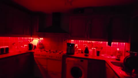 Kitchen under cabinet lights setup with multicolored LEDs with voice control and motion detection