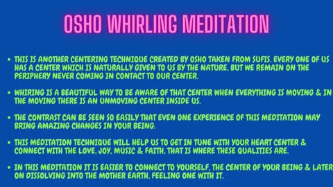 Osho Whirling Meditation (Stage A)