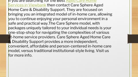 The Best Aged Care Home Services in Viewbank