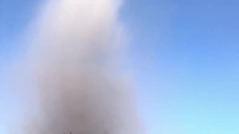 POV's Encounter with a Dust Devil on a Dirt Road