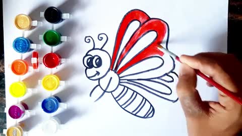 Drawing for kids | Kids Colouring Drawing Pages | Butterfly Drawing Kids | Colour Learn Kids Draw