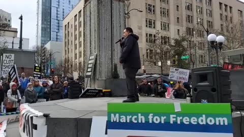 Speakers at Seattle, WA March for Freedom Protest