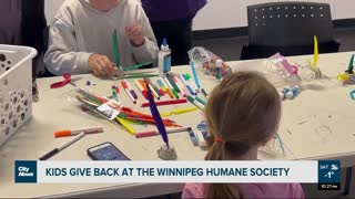 Kids give back to community at the Winnipeg Humane Society