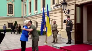 Von der Leyen given award by Ukraine's Zelenskiy