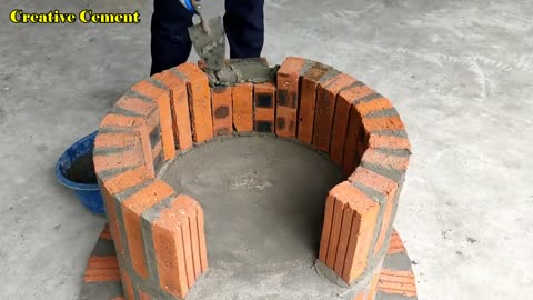 vHow to make a 2 in 1 wood stove from beautiful red bricks