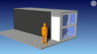 BASIC HOUSE DESIGNED WITH 1 CONTAINER - 20ft (allows transport)