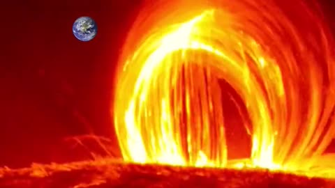 A giant plasma eruption from the sun.Sun footage by NASA’S goddard space flight center SDO# space