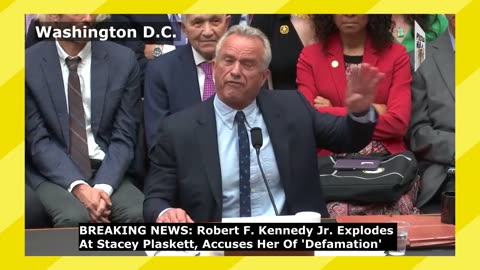 BREAKING NEWS: Robert F. Kennedy Jr. Explodes At Stacey Plaskett, Accuses Her Of 'Defamation'